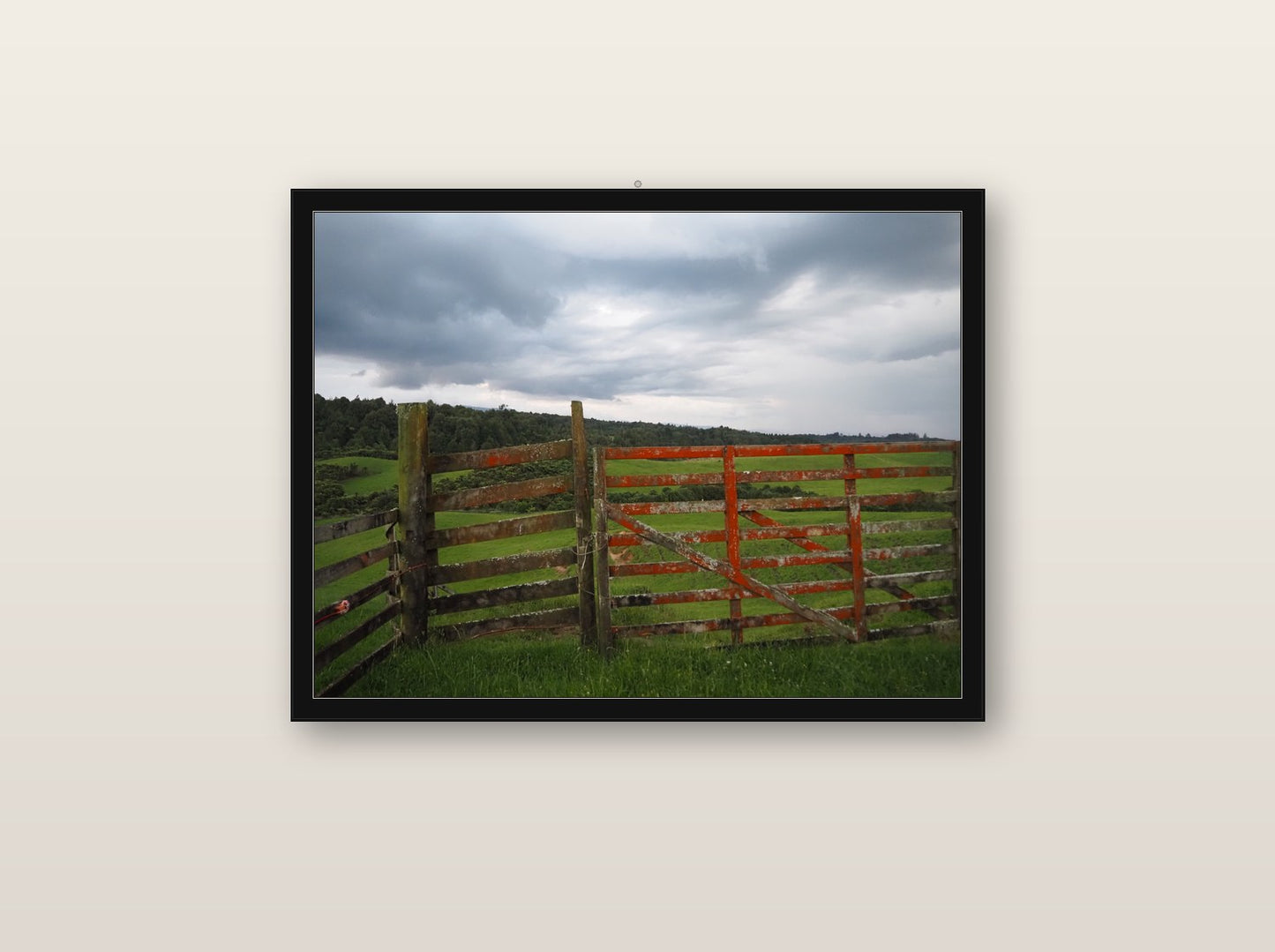 Aether fine art print in black wood frame