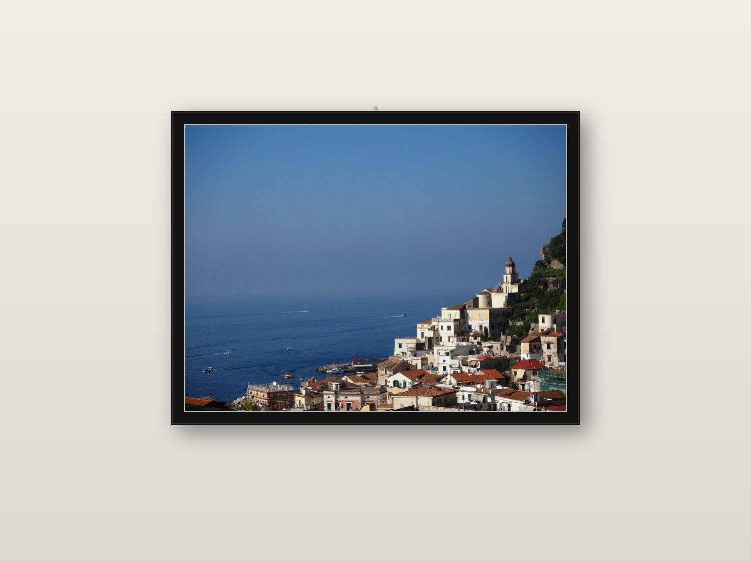 Aurora fine art print in black wood frame