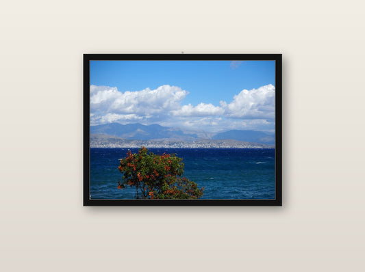 Dúil fine art print in black wood frame