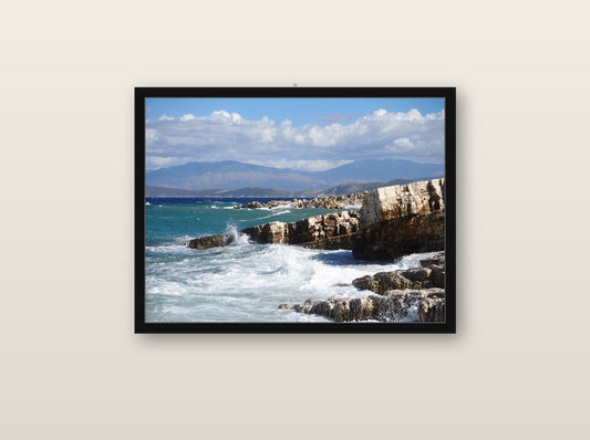 Enigma fine art print in black wood frame