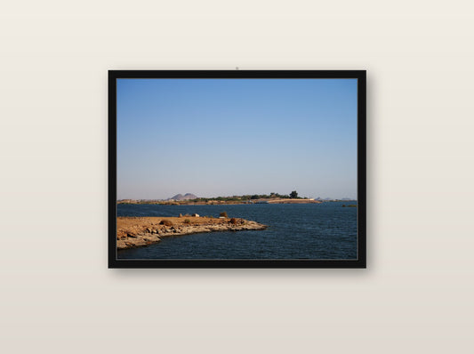 Éveil fine art print in black wood frame