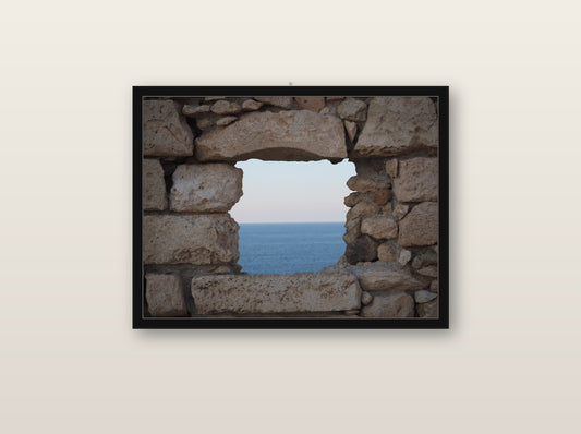 Mystique fine art print in black wood frame