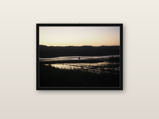 Présage fine art print in black wood frame